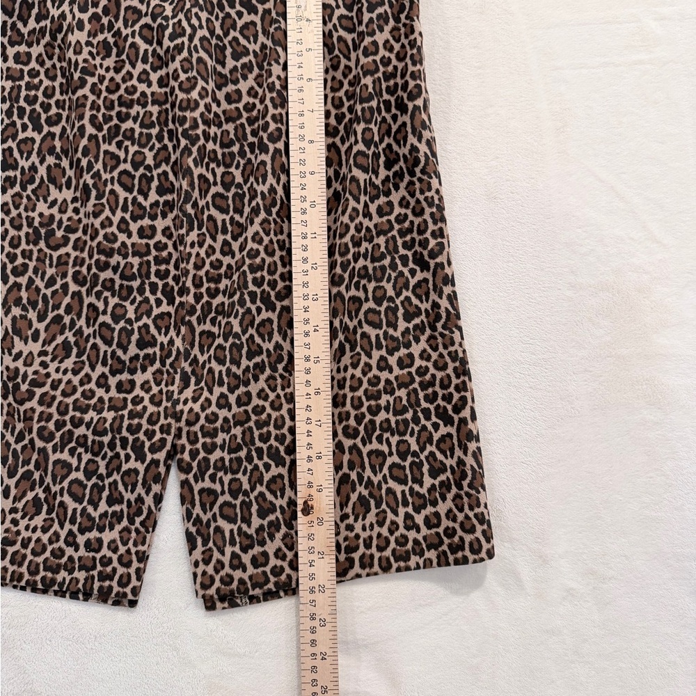 Rebecca Thomas Leopard Print Skirt Size 8 Classic A-Line Animal Print Lined - Picture 6 of 7